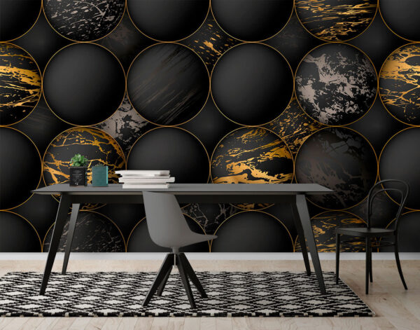 Elegáns gömbök fémes fröccsenésekkel Elegáns gömbök fémes fröccsenésekkel