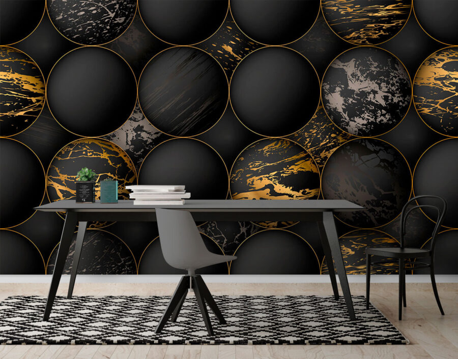 Elegáns gömbök fémes fröccsenésekkel