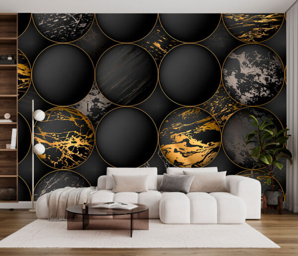 Elegáns gömbök fémes fröccsenésekkel Elegáns gömbök fémes fröccsenésekkel