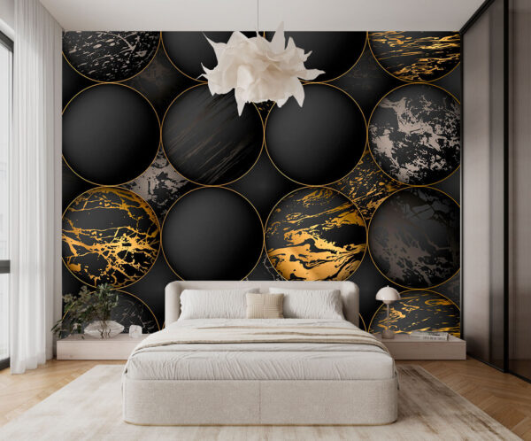 Elegáns gömbök fémes fröccsenésekkel Elegáns gömbök fémes fröccsenésekkel