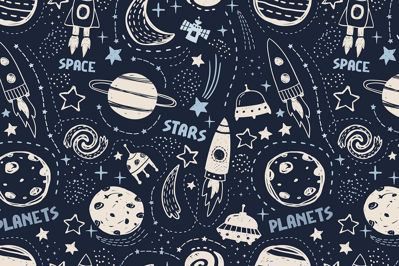 A pattern of planets and stars A pattern of planets and stars