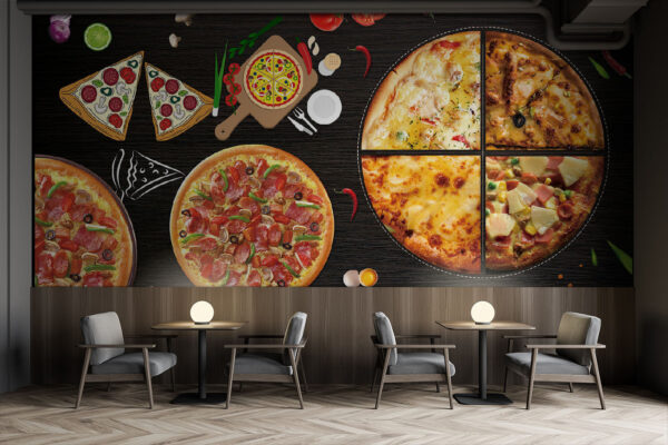 Egy pizza az asztalon Egy pizza az asztalon