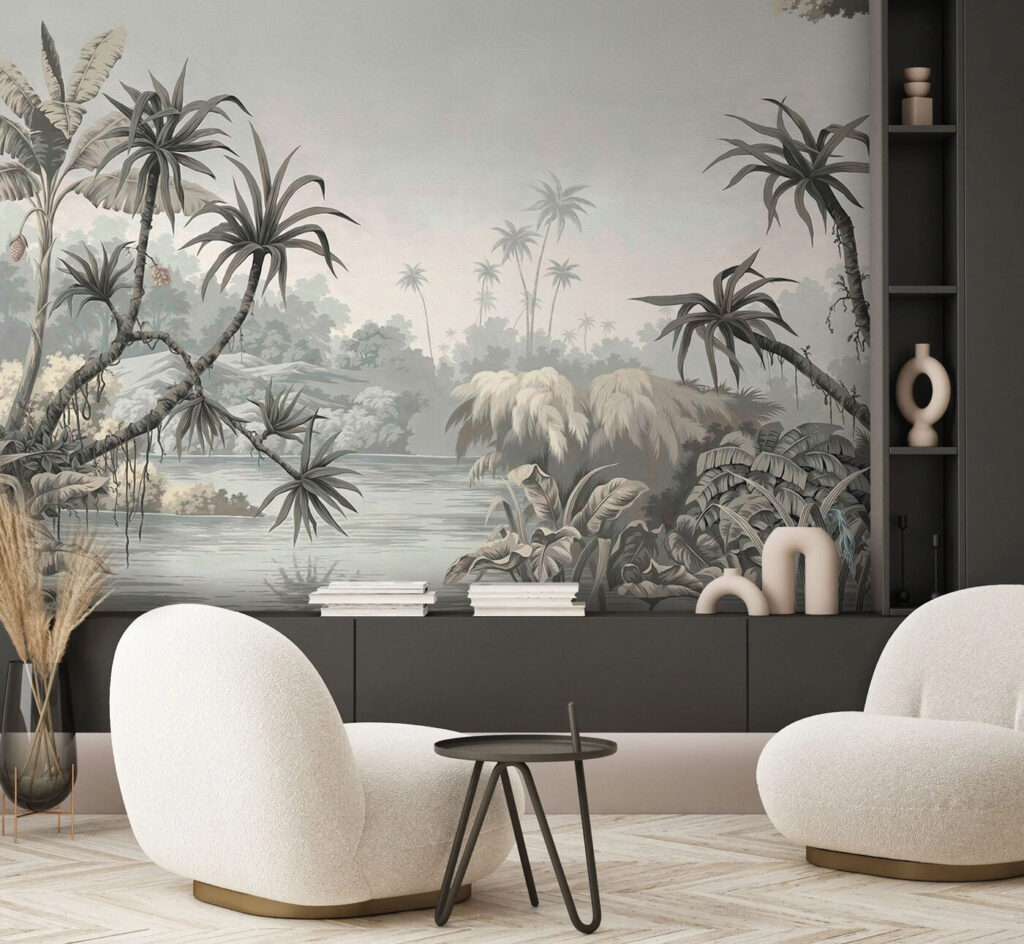 A wallpaper with a river and trees A wallpaper with a river and trees