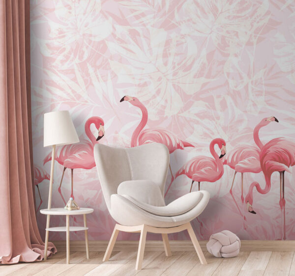 Egy csoport rózsaszín flamingó Egy csoport rózsaszín flamingó