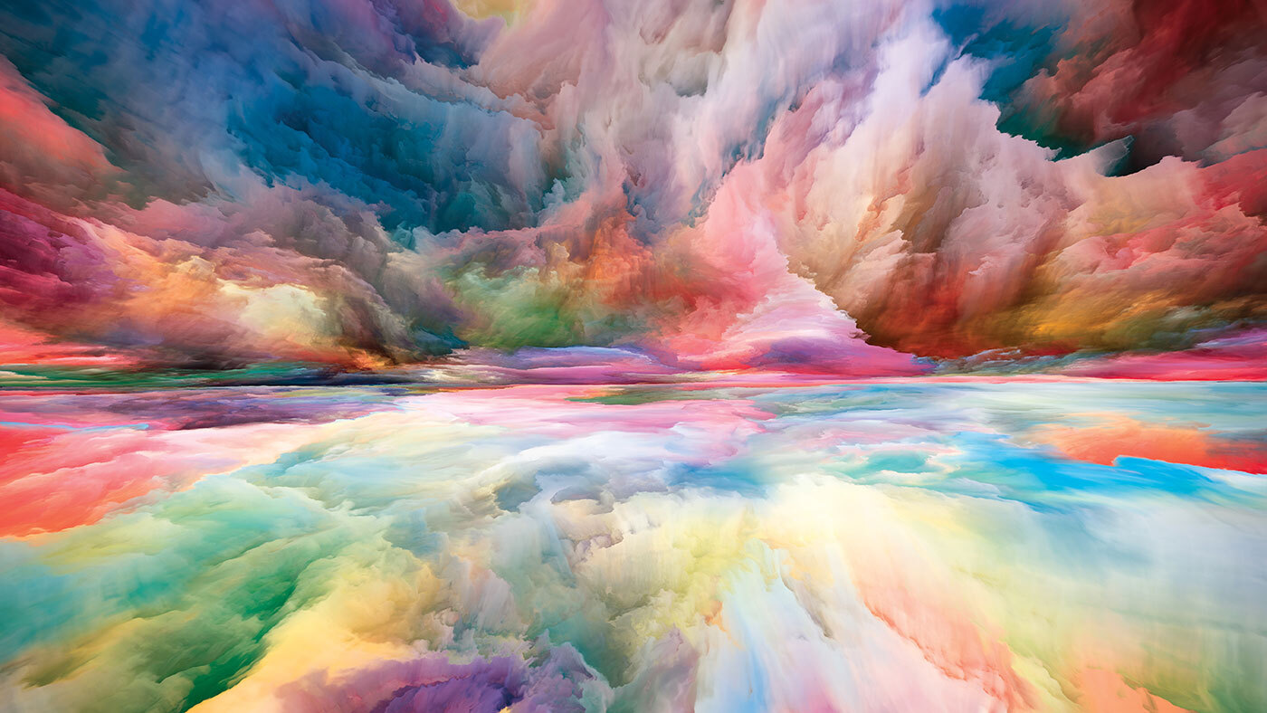 Colorful clouds in the sky Colorful clouds in the sky