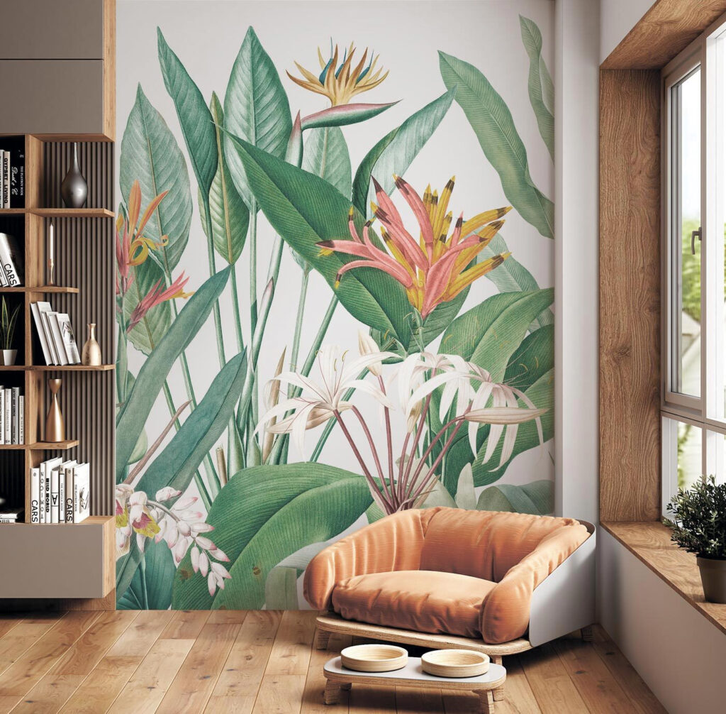 Vibrant tropical foliage in harmony