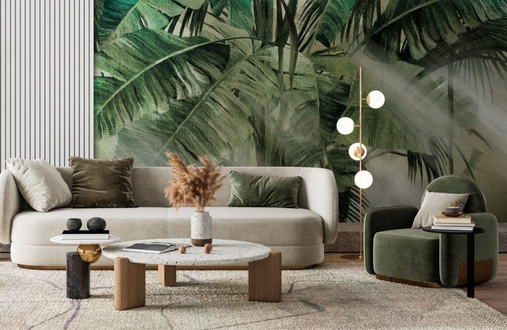 Lush foliage bathed in soft light