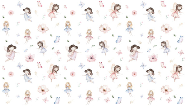 Pattern of fairies and butterflies Pattern of fairies and butterflies