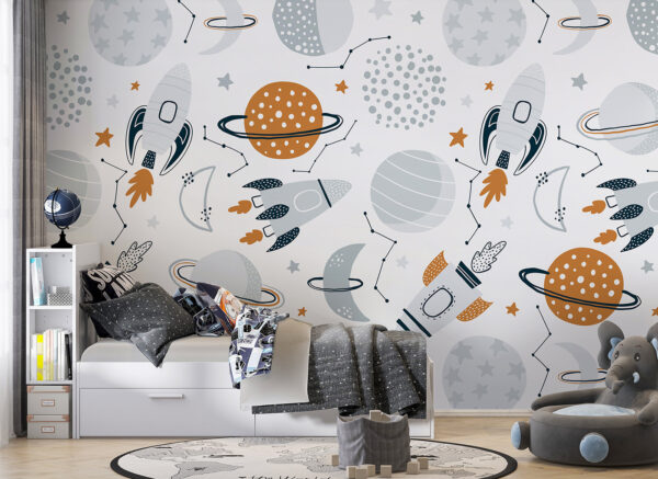 Bolygók és rakéták mintája Bolygók és rakéták mintája