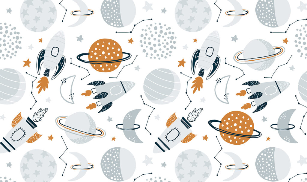 Bolygók és rakéták mintája Bolygók és rakéták mintája