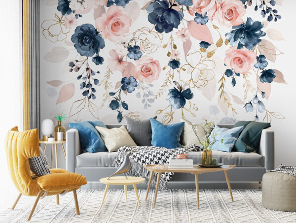 Delicate floral arrangement in pastel hues