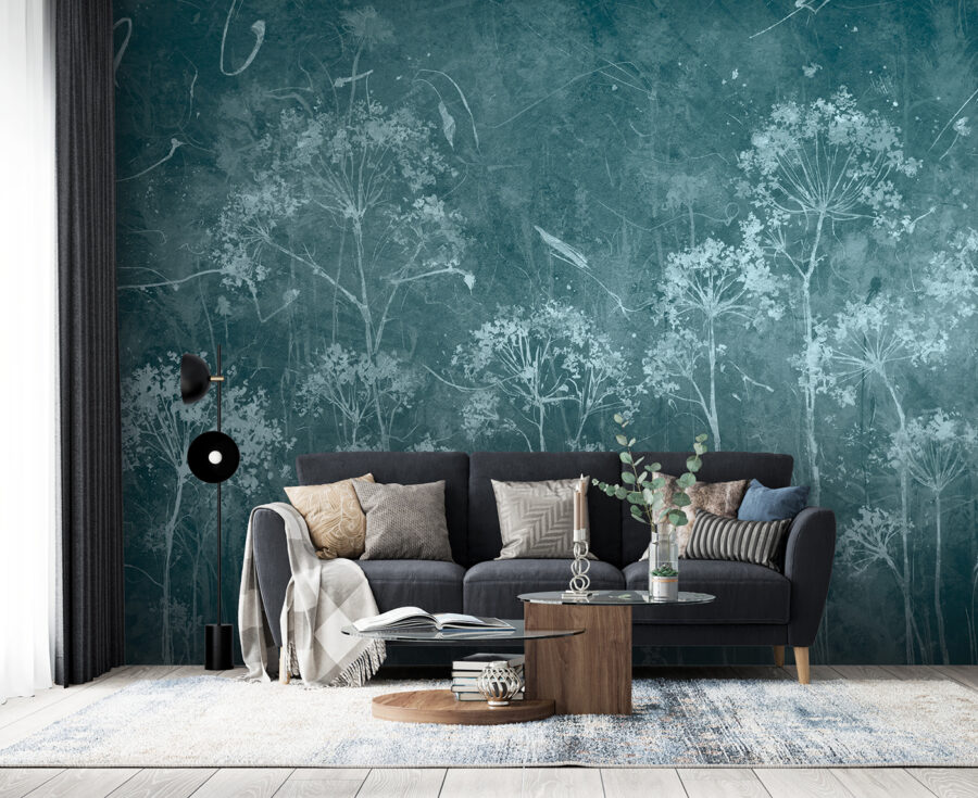 Művészi virágmintás design texturált háttéren