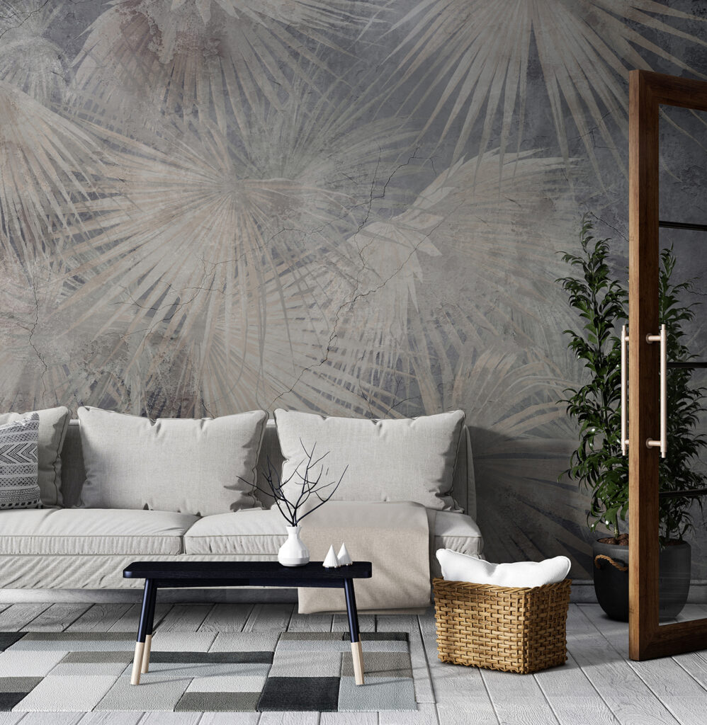 Wallpaper with palm leaves Wallpaper with palm leaves