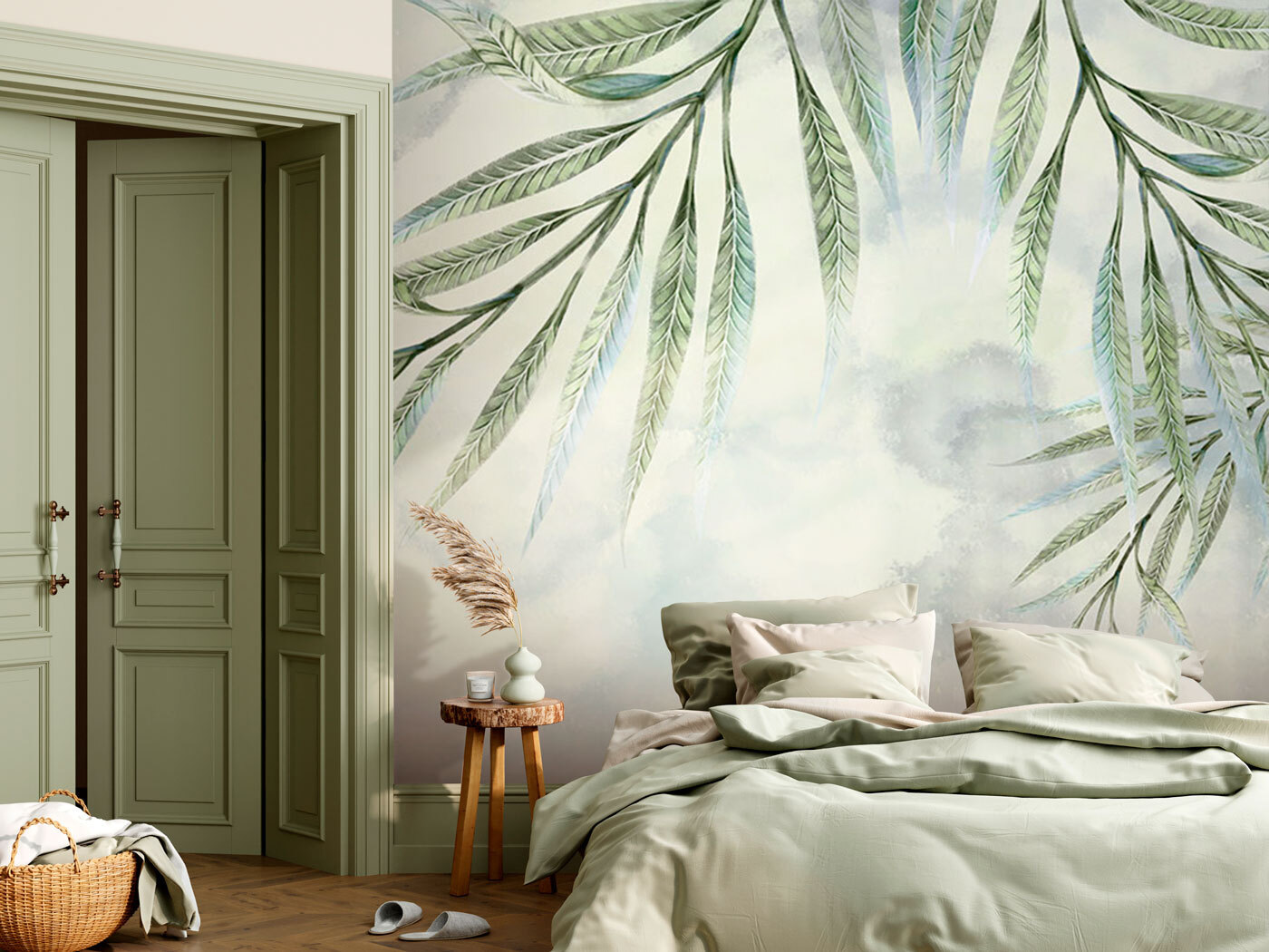 Delicate leaves against a soft backdrop Delicate leaves against a soft backdrop