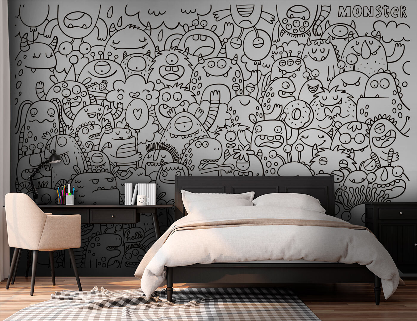 Group of cartoon monsters Group of cartoon monsters