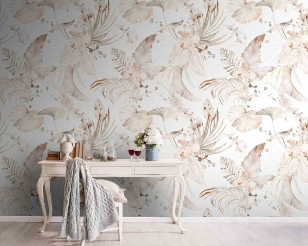 Fotótapéta Fotótapéta Virágok és levelek mintája (Cikkszám: u96322)