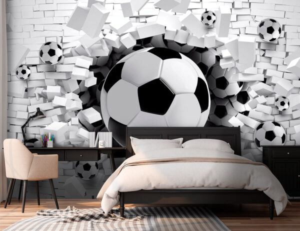 Futball labda áttörése egy téglafalon u96315pir1 600x462 - Futball labda áttörése egy téglafalon