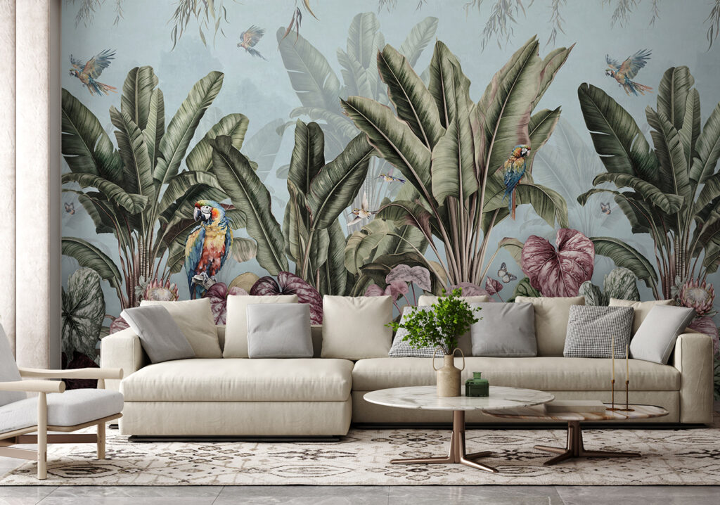 Tapéta trópusi növényekkel és madarakkal u96259pig2 1024x718 - Tapéta trópusi növényekkel és madarakkal - tegory