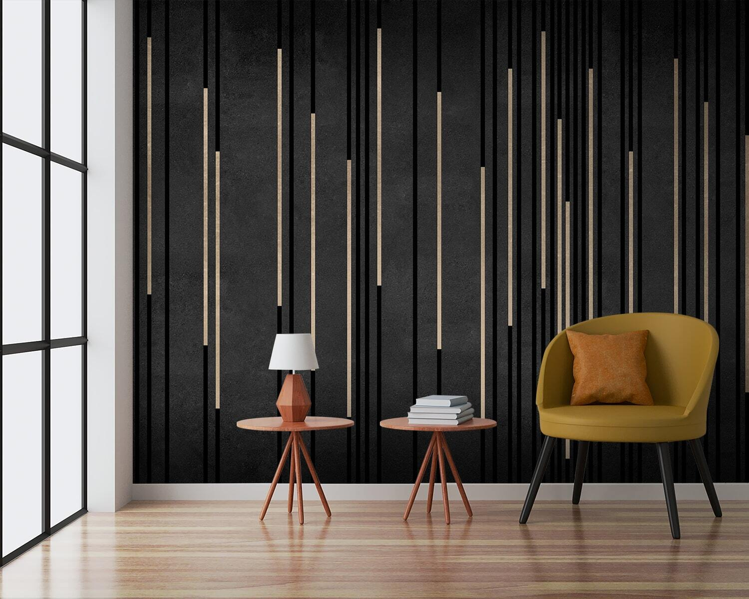 Black and white background with vertical lines