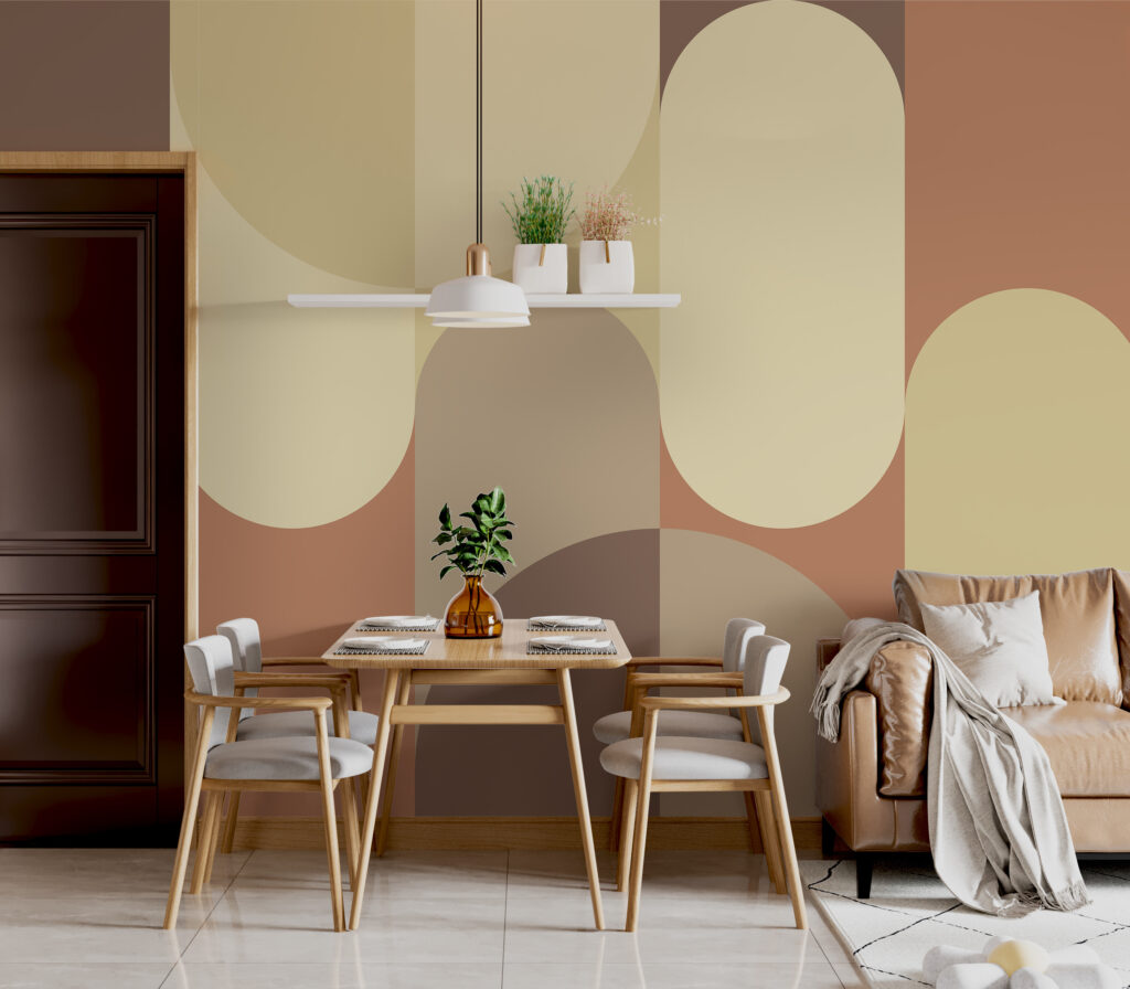 Pattern of circles and lines