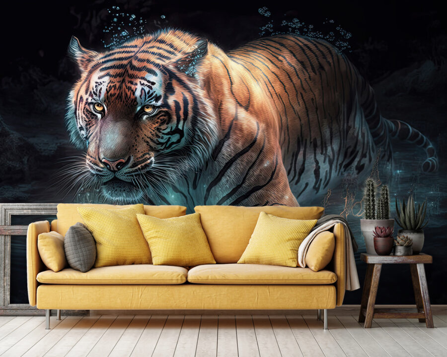 Tigris a vízben