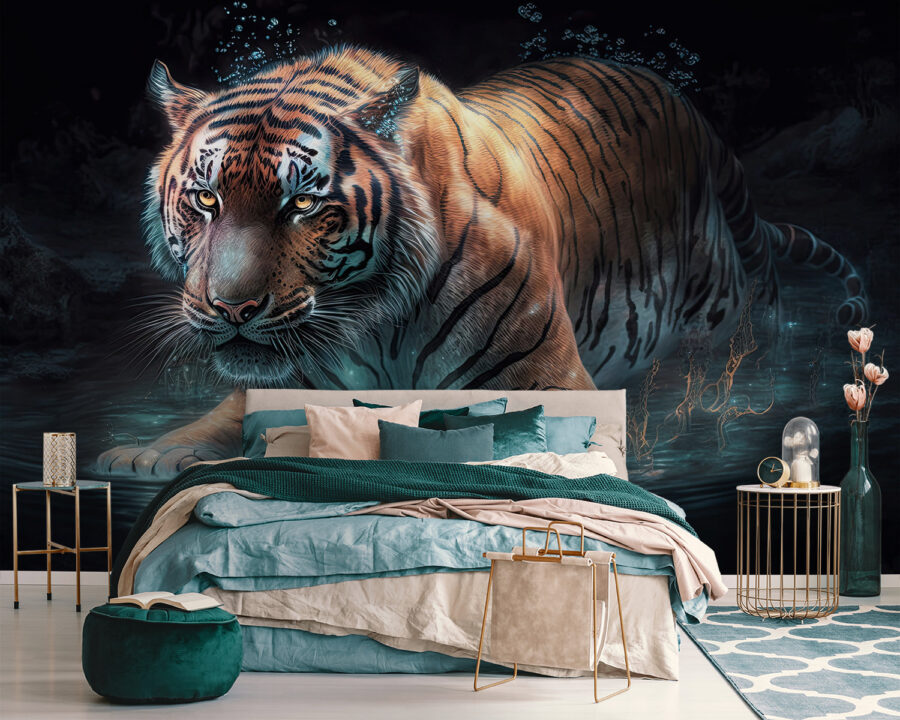 Tigris a vízben