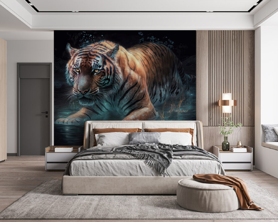 Tigris a vízben
