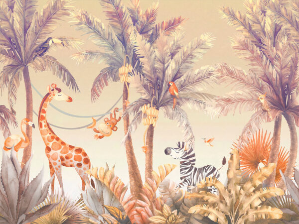 Zsiráf és zebra a dzsungelben Zsiráf és zebra a dzsungelben
