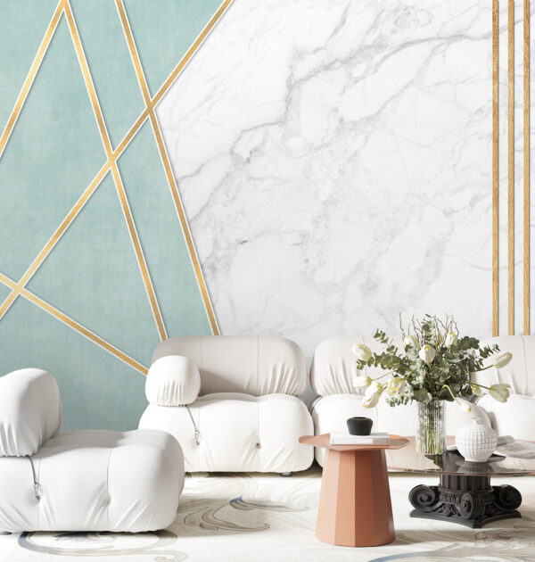 Elegáns menta és márvány design Elegáns menta és márvány design