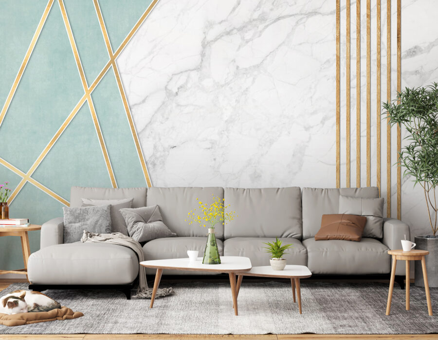 Fotótapéta Elegáns menta és márvány design - Image 3