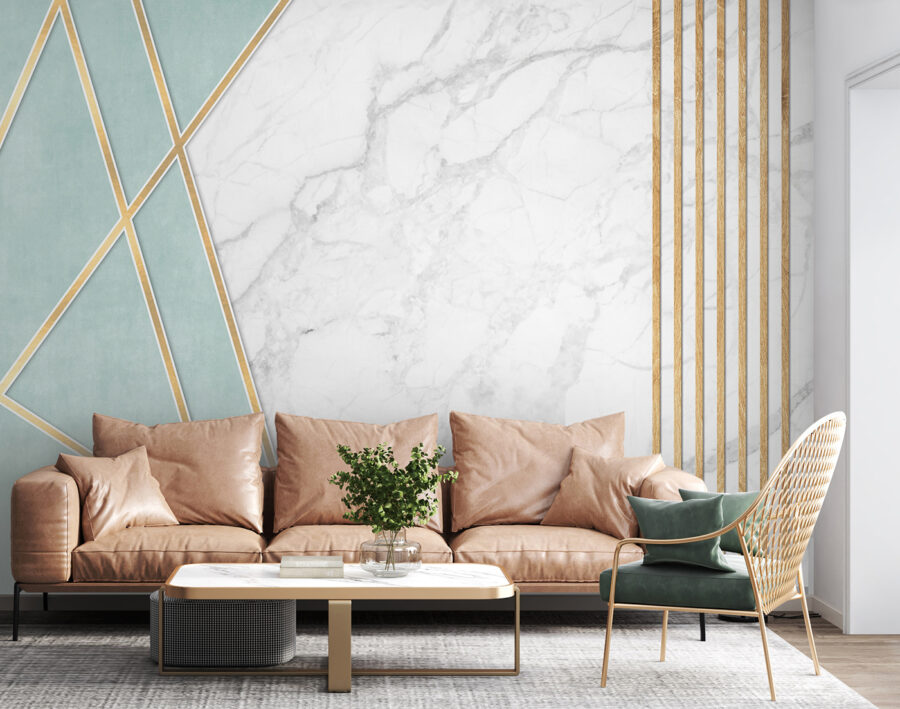 Fotótapéta Elegáns menta és márvány design