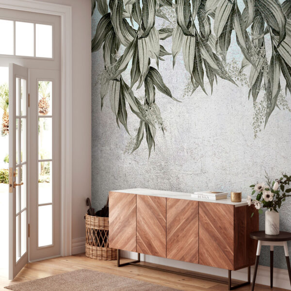 Elegáns levelek egy texturált háttér előtt Elegáns levelek egy texturált háttér előtt