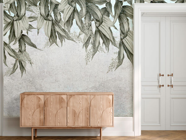 Elegáns levelek egy texturált háttér előtt Elegáns levelek egy texturált háttér előtt