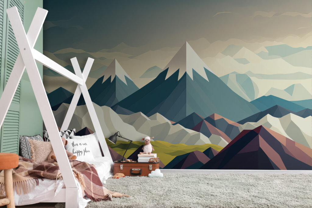 Mountain range with snow capped peaks Mountain range with snow capped peaks