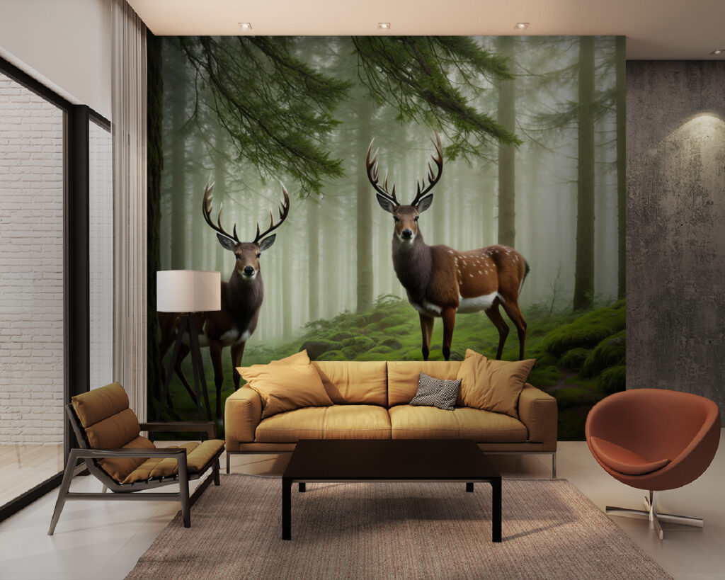 Two deer in a forest Two deer in a forest