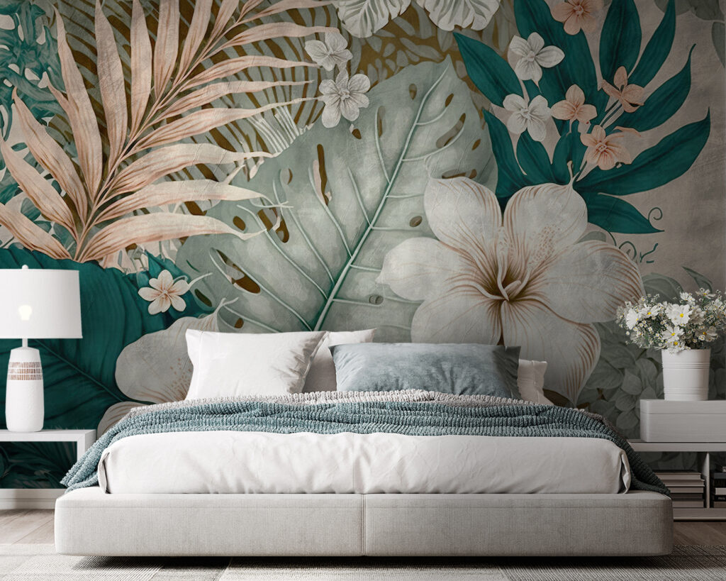 Tropical foliage and floral arrangement Tropical foliage and floral arrangement