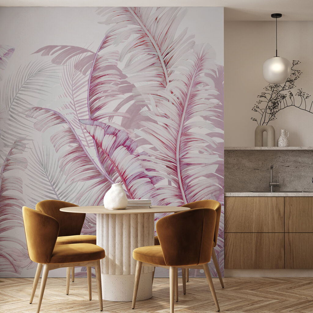 Soft pink foliage in gentle hues