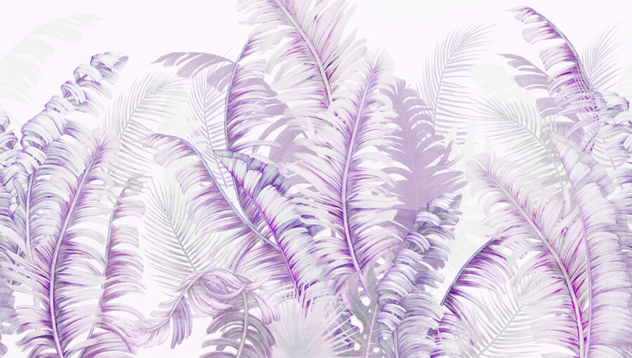 Finom lila páfránypáfrány mintás design.