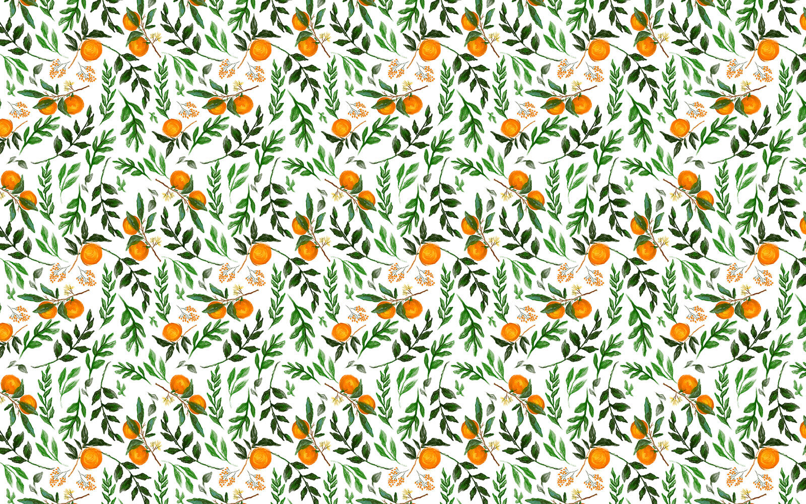 Pattern of oranges and leaves Pattern of oranges and leaves