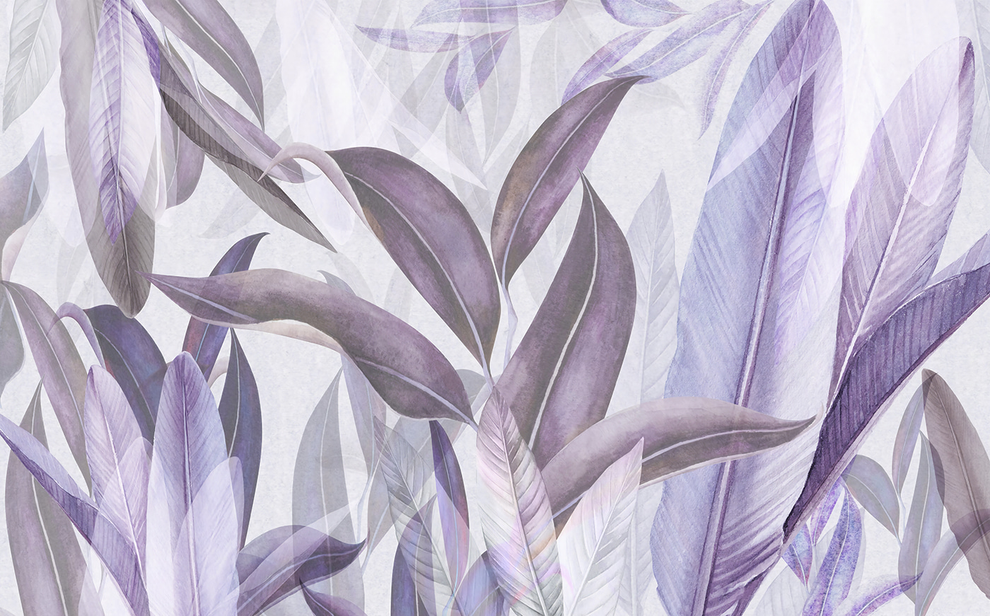 Delicate leaves in soft hues