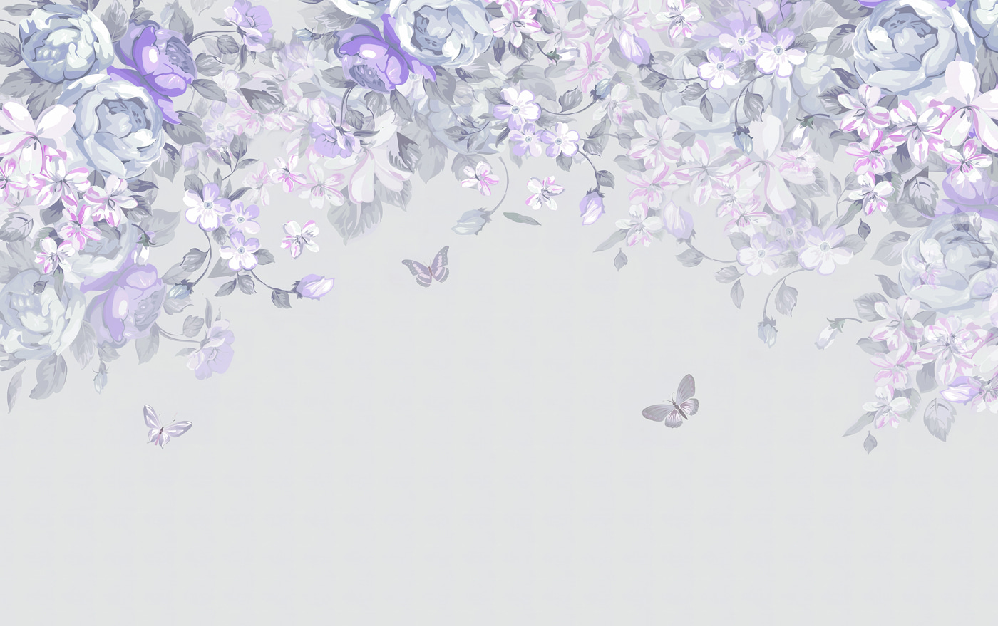 A floral design with butterflies A floral design with butterflies