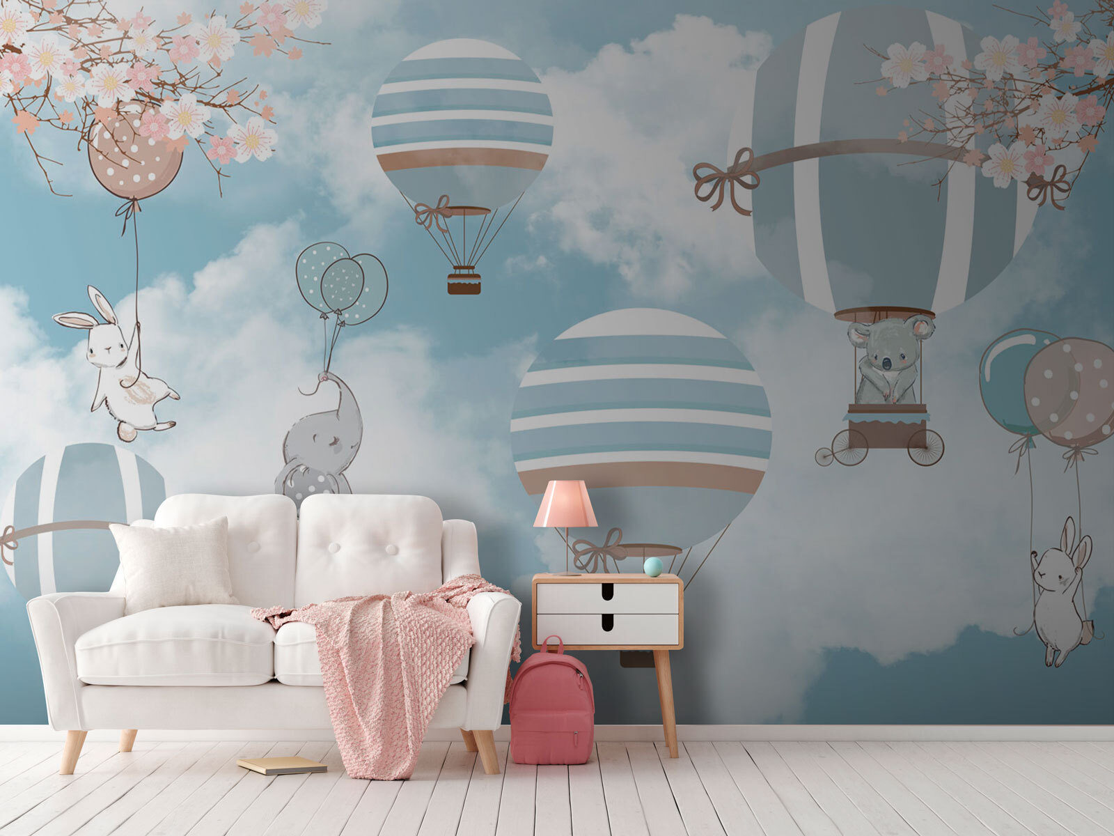 Group of elephants in the sky Group of elephants in the sky