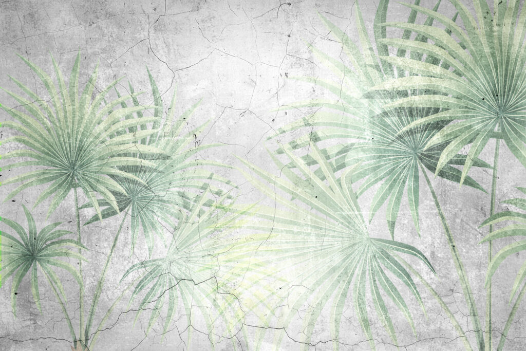 Wall with a pattern of leaves Wall with a pattern of leaves