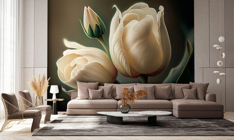 Finom tulipánok lágy árnyalatokban. Finom tulipánok lágy árnyalatokban.