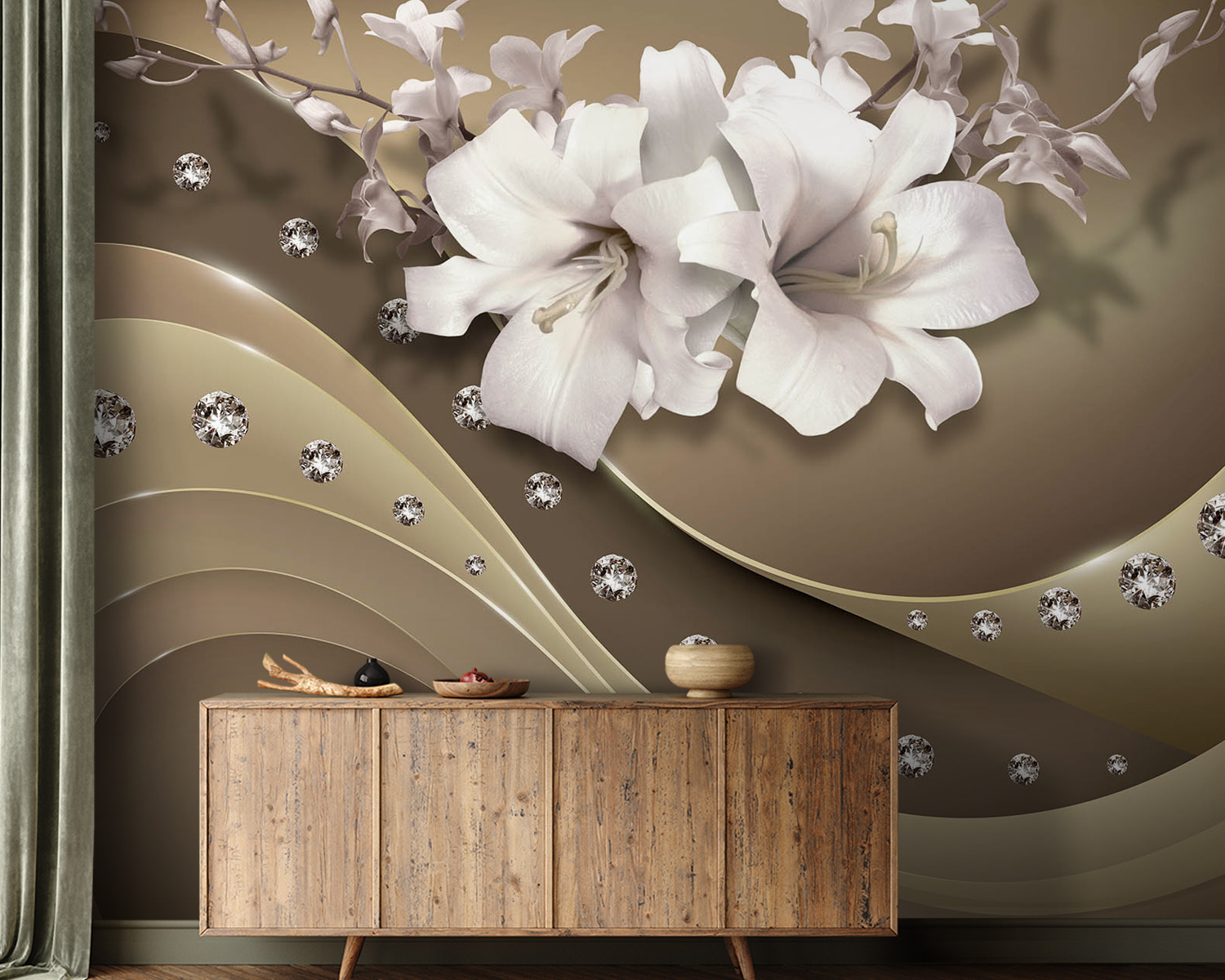 u94081pig21m - Elegáns virágok csillogó ékezetekkel - tegory