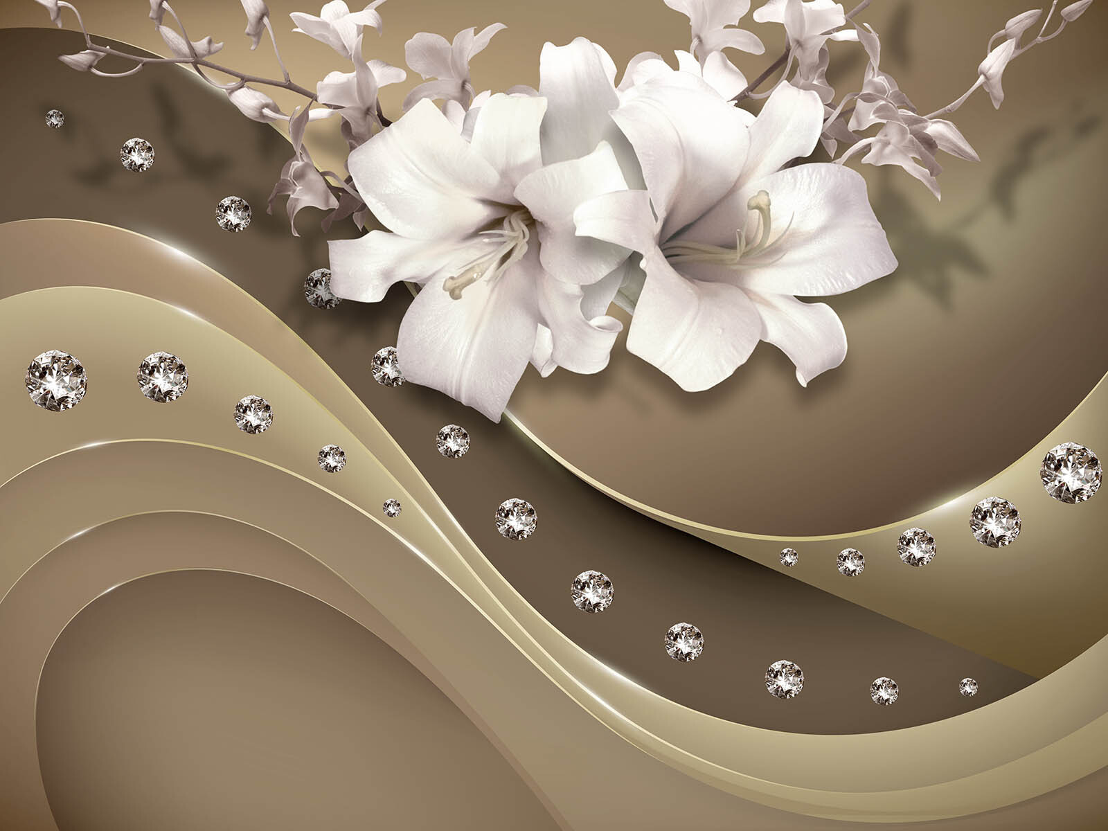 u94081p - Elegáns virágok csillogó ékezetekkel - tegory