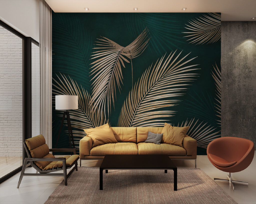 Palm leaves in elegant hues Palm leaves in elegant hues