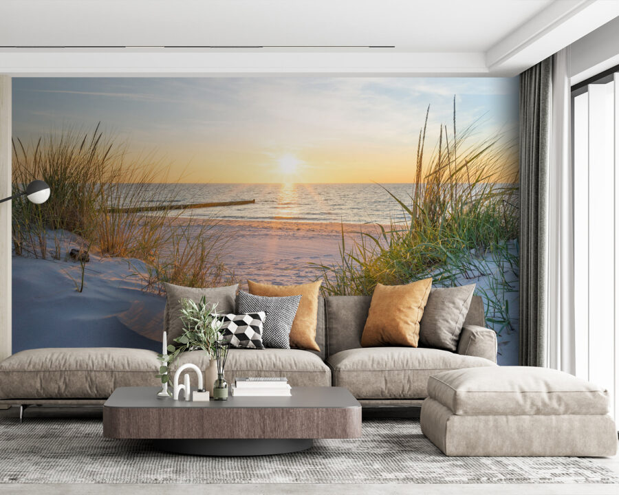 Strand fűvel és vízzel Strand fűvel és vízzel