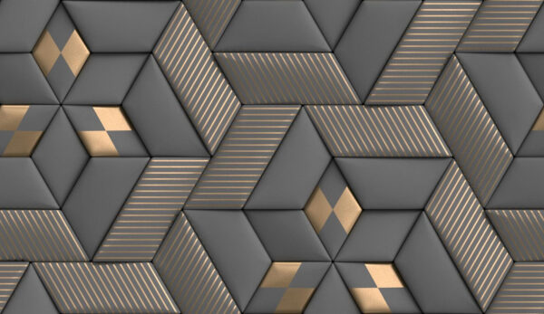 Geometrikus elegancia szürke és sárgaréz színekben. Geometrikus elegancia szürke és sárgaréz színekben.