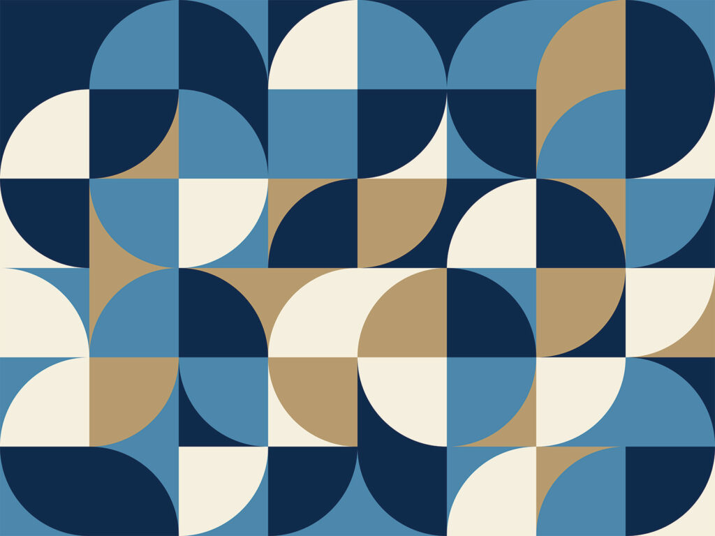 Kék és fehér geometriai minta Kék és fehér geometriai minta